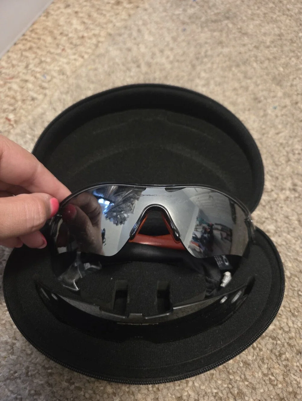 Oakley Radar Mens Tactical Glasses WORN ONCE Spare Lenses EUC Black